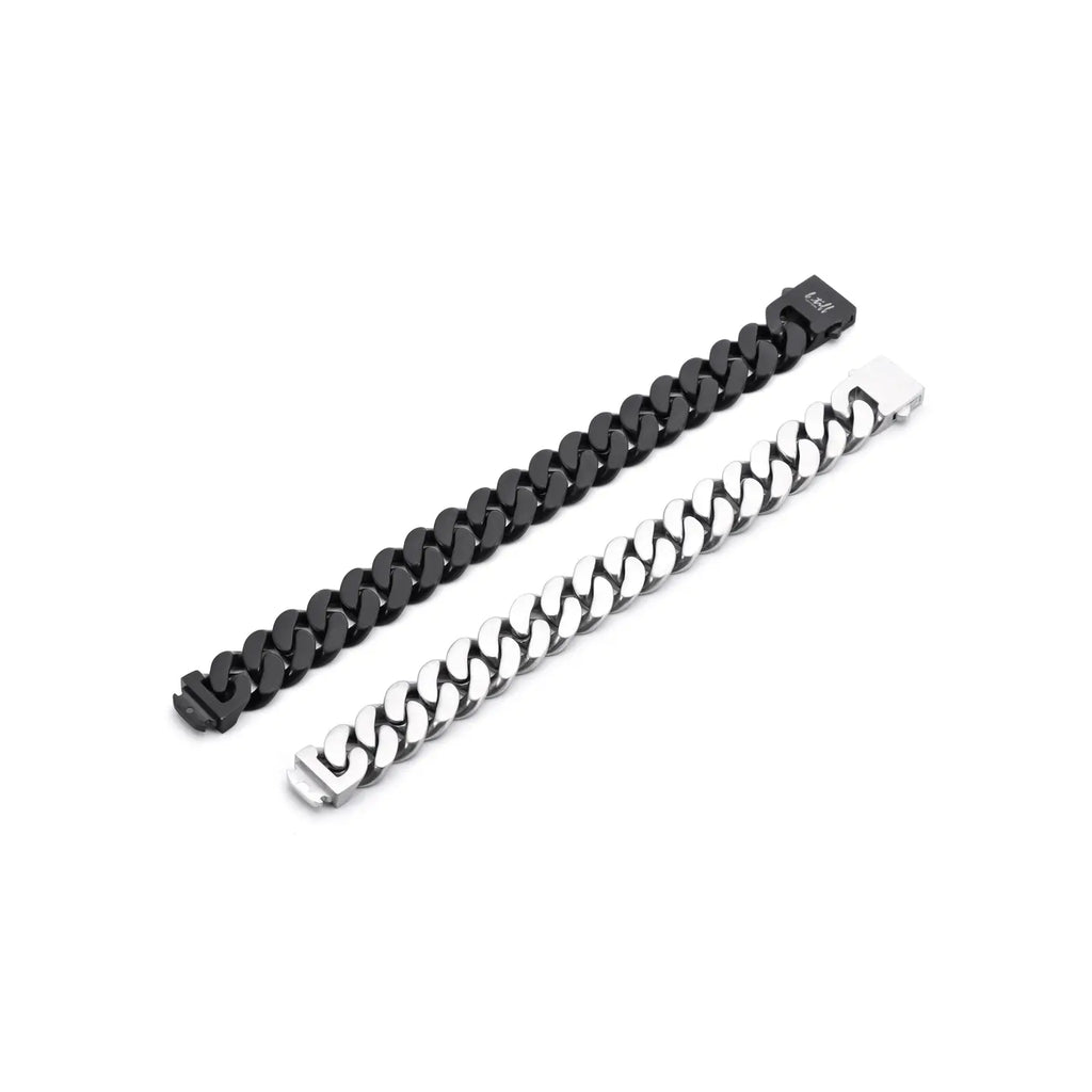 BG160B B.Tiff 16mm Black Flat Cuban Link Bracelet