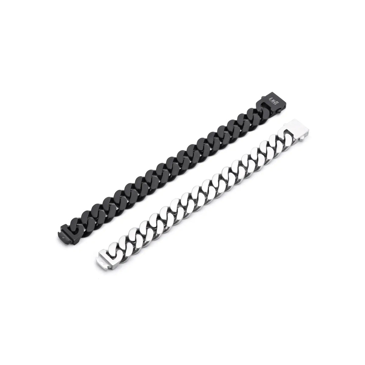 BG160B B.Tiff 16mm Black Flat Cuban Link Bracelet