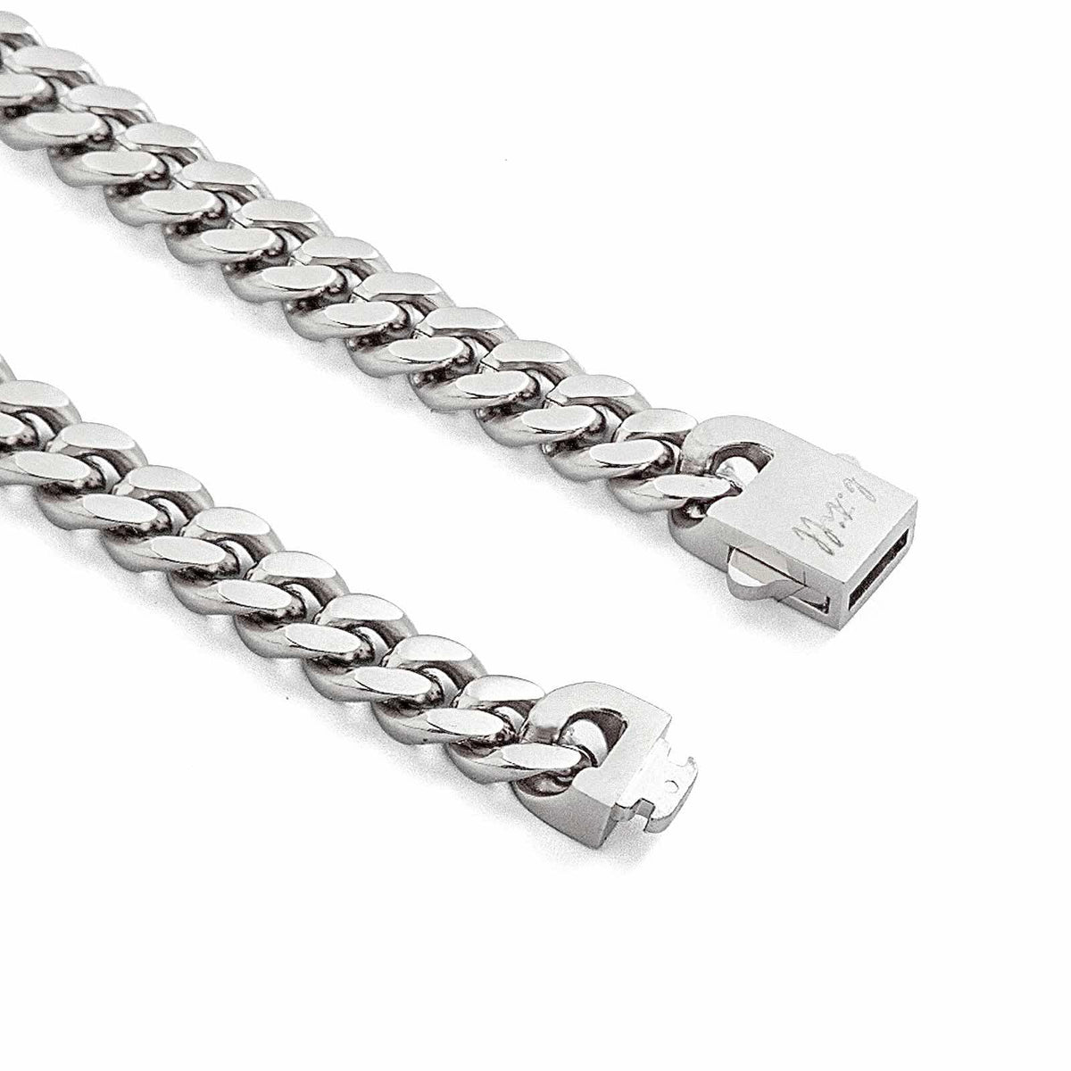 BG138W B.Tiff 8mm Flat Cuban Link Bracelet