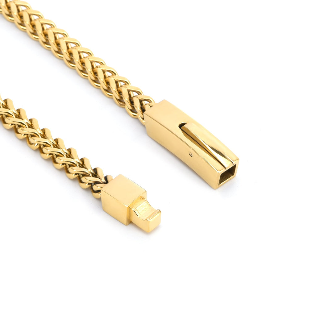 BG140G B.Tiff Gold Franco Link Bracelet