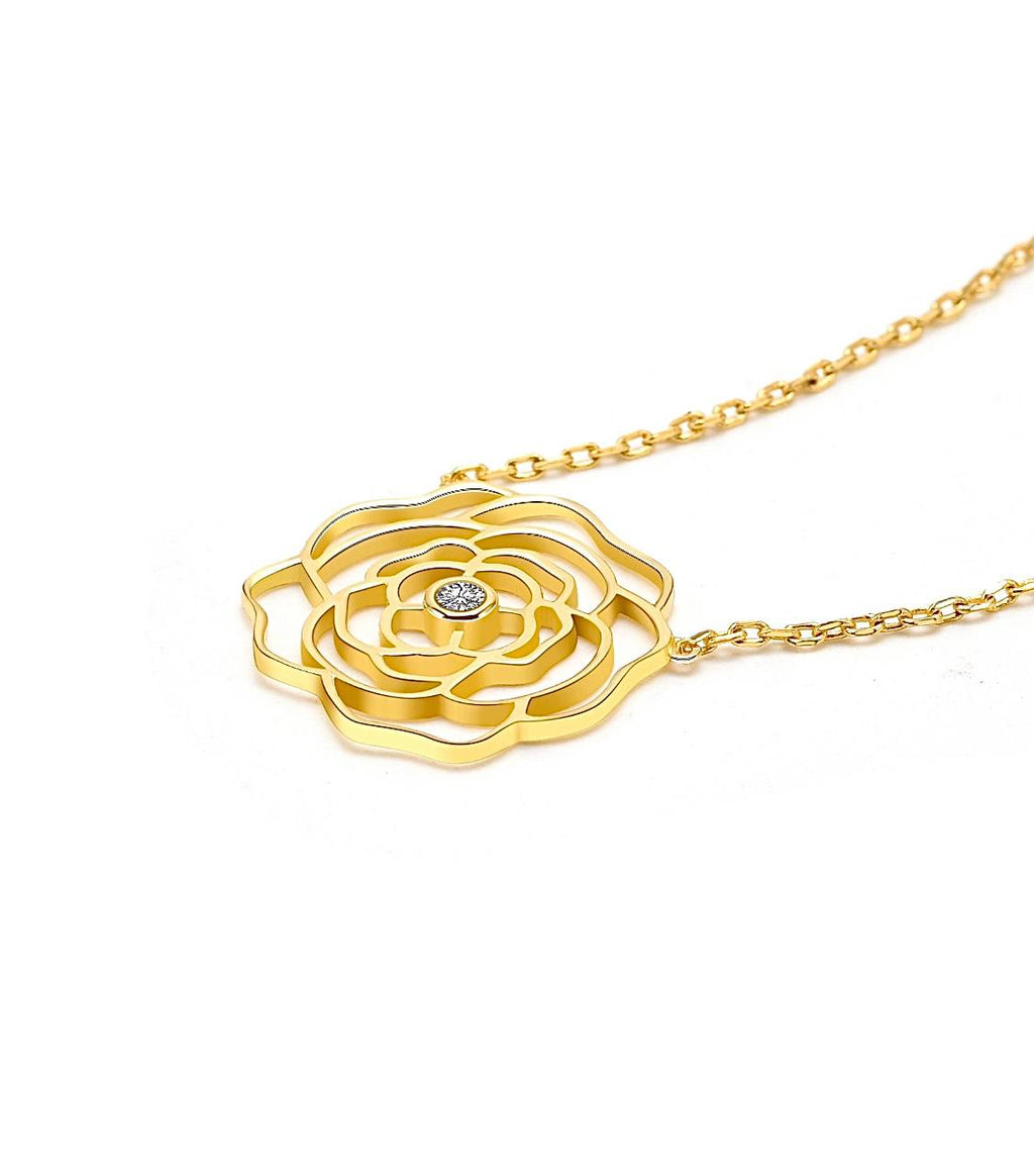 PT308G B.Tiff Rosé Gold Pendant Necklace