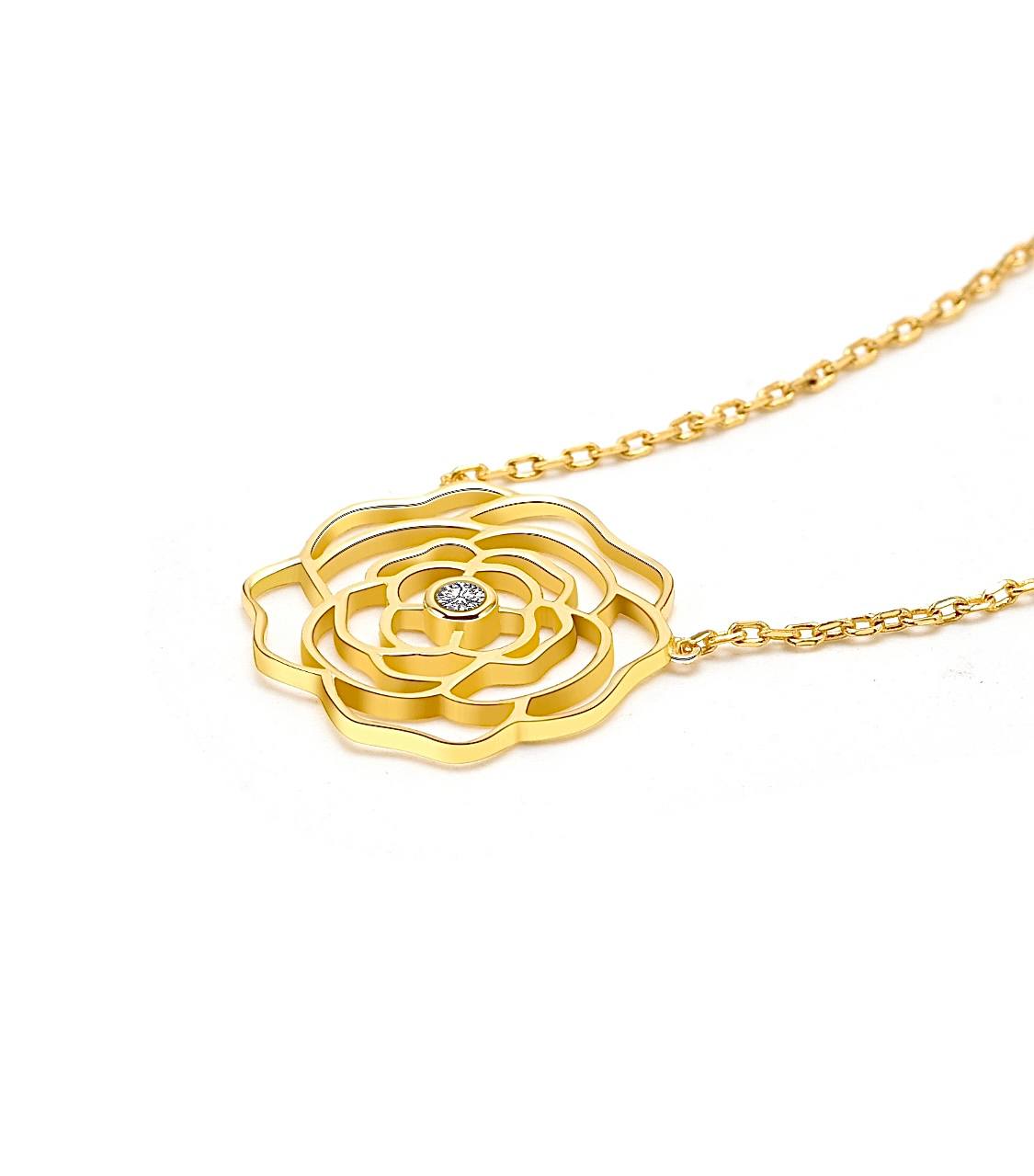 PT308G B.Tiff Rosé Gold Pendant Necklace
