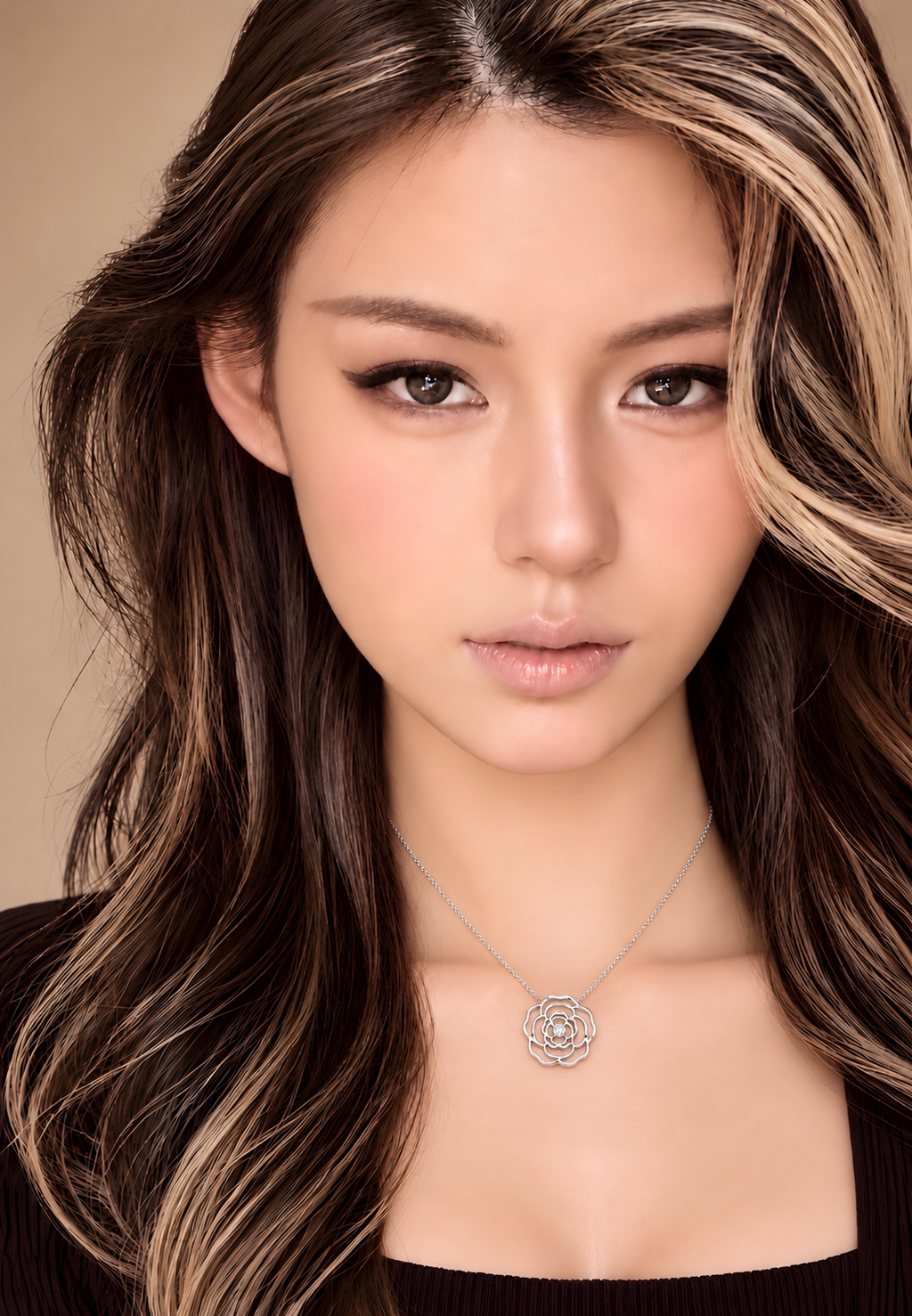 PT308W B.Tiff Rosé Silver Pendant Necklace