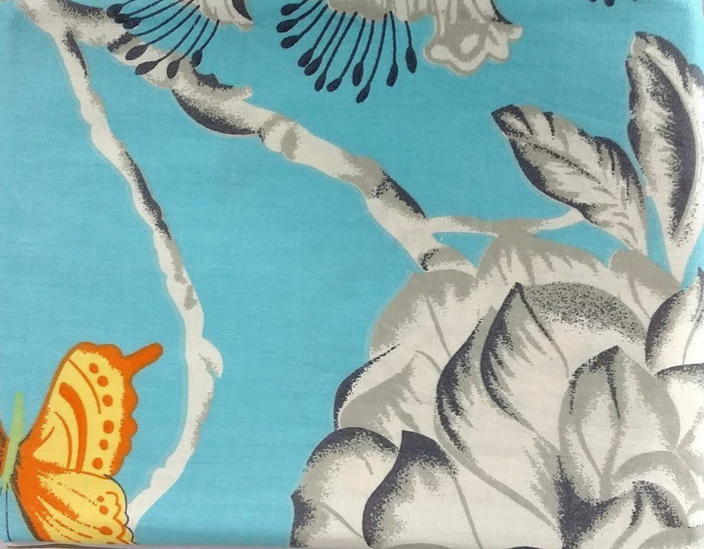 Tache Cotton Butterfly Wonderland Aqua Floral Flat Sheet (2142FLT)