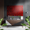 Red Roses Pattern Brushed Aluminium Dibond Wall Art