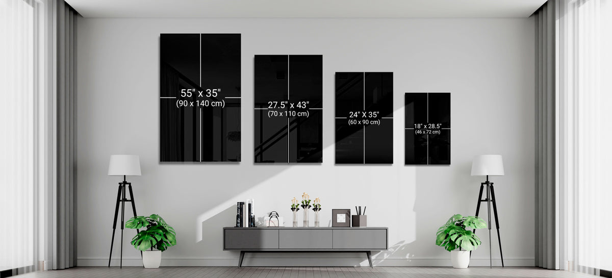 Black and White Roaring Lion Glass Wall Art